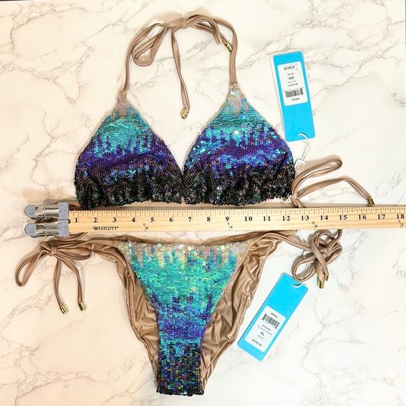 BEACH BUNNY Ariel Triangle Top & Tie Side Bottom  $298 - Picture 14 of 16